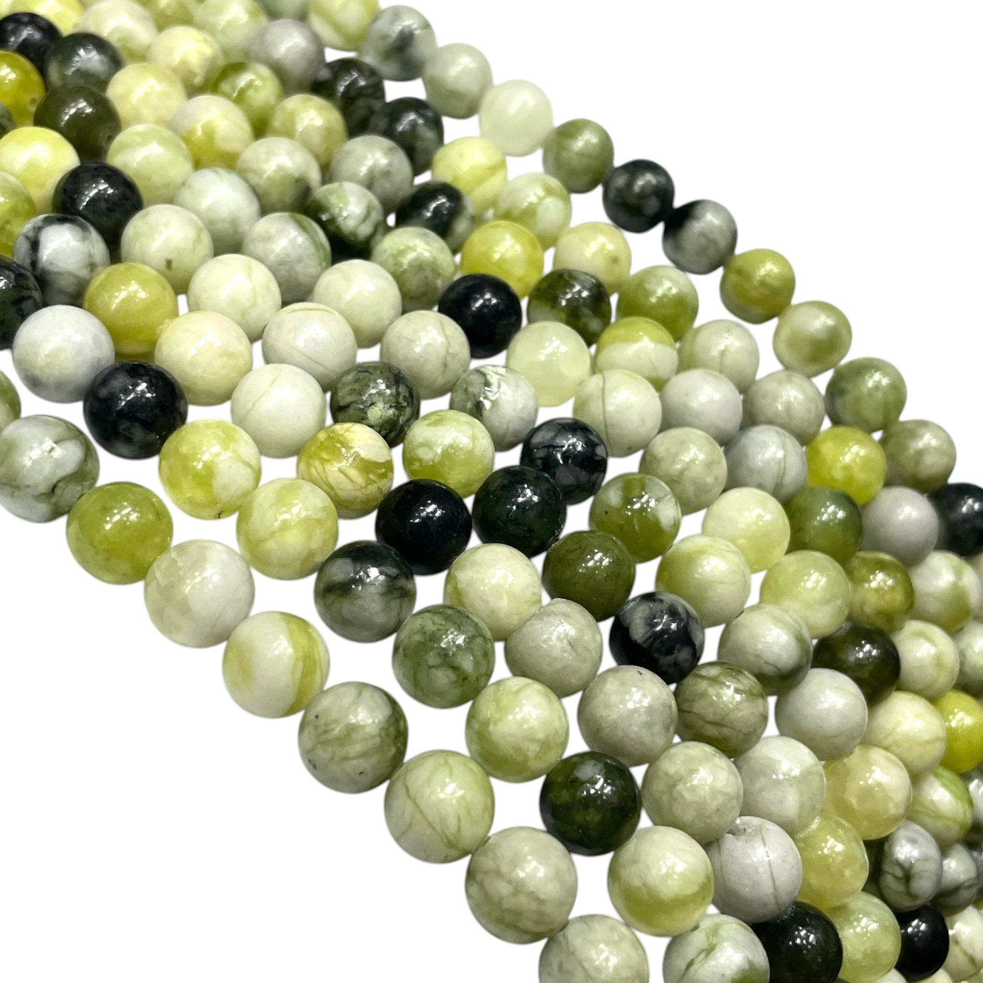 Xiushan Jade Round Bead Strand