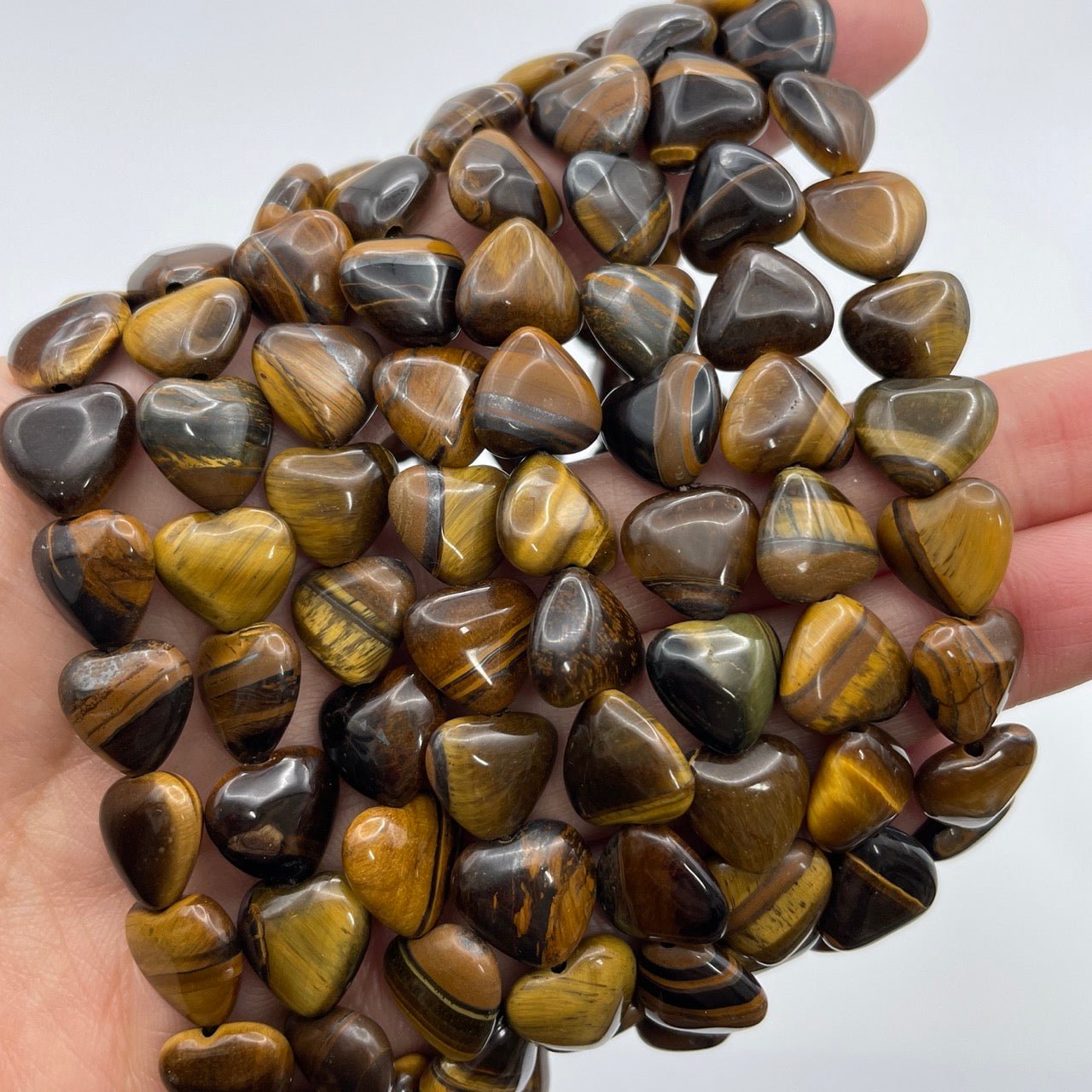 Yellow Tiger's Eye Heart - Shape Stretch Bracelet - RockZ Sourcing Hub